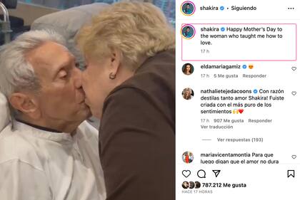 La felicitación de Shakira a su mamá