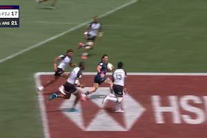 El extraordinario try de Los Pumas 7s: furiosa corrida de González Rizzoni y asistencia al Rayo Moneta