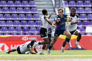 El extraordinario try de Los Pumas 7s: corrida endemoniada de González Rizzoni y asistencia al Rayo Moneta