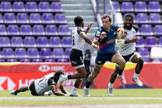 El extraordinario try de Los Pumas 7s: corrida endemoniada de González Rizzoni y asistencia al Rayo Moneta