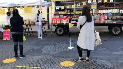 La feria en Almagro, en Lavalle al 800, fue una de las primeras tres que volvieron a abrir tras estar casi dos meses cerrada