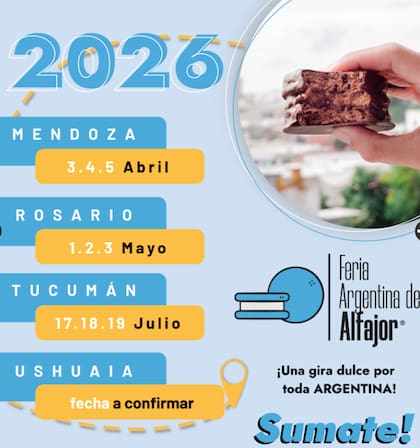 La feria recorre las principales ciudades del país (Foto: @feriaargentinadelalfajor)
