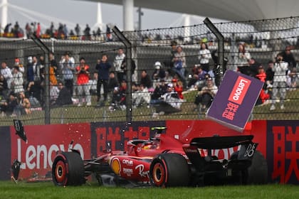 La Ferrari de Carlos Sainz se despistó durante la clasificación