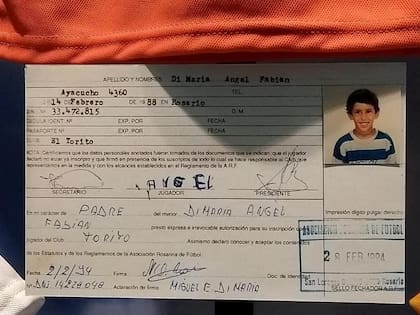 La ficha de Angel Di María