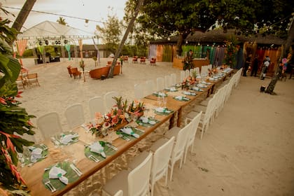 La fiesta de Pampita se realizó en la playa (Foto: Palladium Hotel Group / Grand Palladium Imbassaí Resort & Spa)