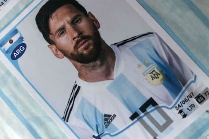 La figurita de Lionel Messi en el álbum de la Copa América Brasil 2019