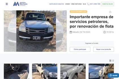 La firma Adrián Mercado subasta vehículos de una empresa petrolera y una constructora