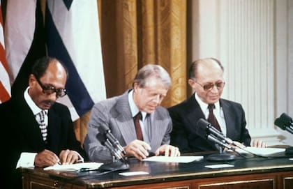 La firma de los acuerdos de Camp David en 1978
