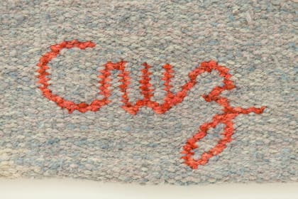 La firma del artista oriundo de los valles Calchaquíes.