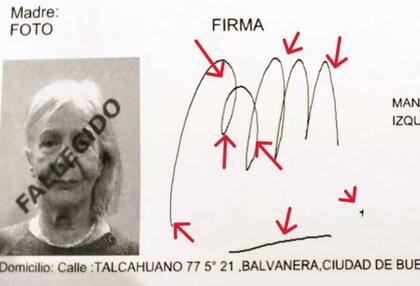 La firma que aparece en los documentos de la autora fallecida es la misma de los presuntos testamentos ológrafos