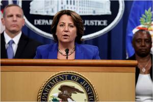 La fiscal general adjunta, Lisa Monaco, durante una intervención en el verano de 2021