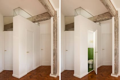 “La forma del toilette responde a la geometría irregular del terreno y genera una rótula visual y espacial que organiza el recorrido. Quedó como un volumen exento que articula las áreas públicas y privadas".