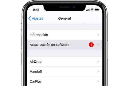 La forma más sencilla de actualizar un iPhone, un iPad o un iPod touch es entrar a Ajustes, General y Actualización de software (Apple)