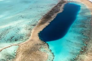 Una franja marrón apareció entre el océano Atlántico y África
