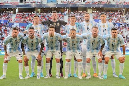 La formación de Argentina en su último amistoso contra Estonia, que ganó 5 a 0