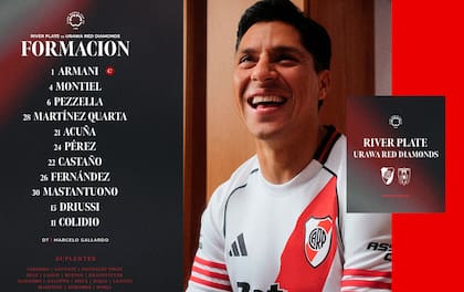 La formación titular de River en su primer partido por el Mundial de Clubes