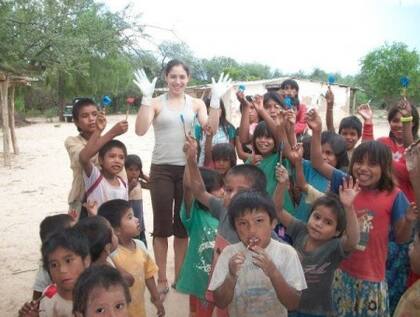 La formoseña en su comunidad aborígen wichi donde se crió