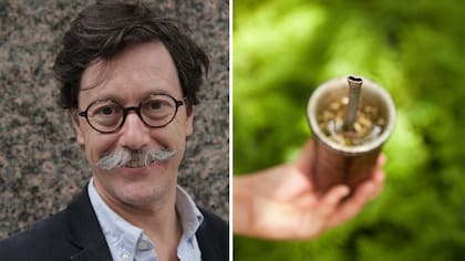 "El mate es un objeto muy importante para mí -comenta Merklen-, porque crecí en Montevideo y en la Argentina. En Francia, cuando me tomo tiempos largos de escritura, me acompaña como un buen amigo." Fotos: Soledad Aznárez y Mariana Eliano