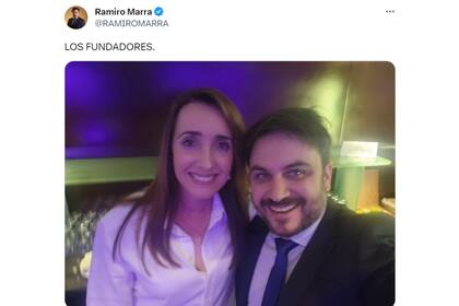 La foto con la que Ramiro Marra celebró el resultado alcanzado por Javier Milei