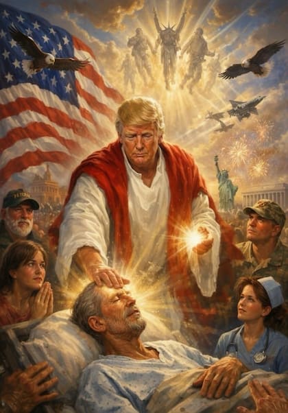 La foto con la que Trump se presentó como Jesucristo