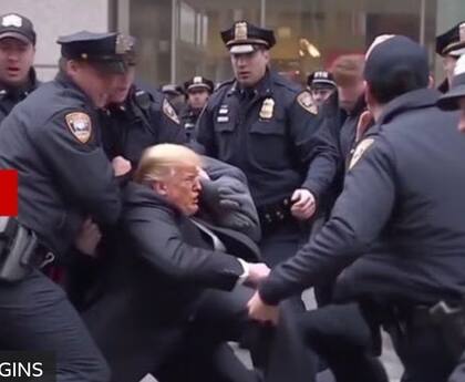 La foto creada por inteligencia artificial de Donald Trump, por un usuario anónimo vía Midjourney