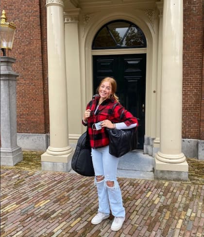 La foto de Alexia el día que partió al UWC Atlantic College