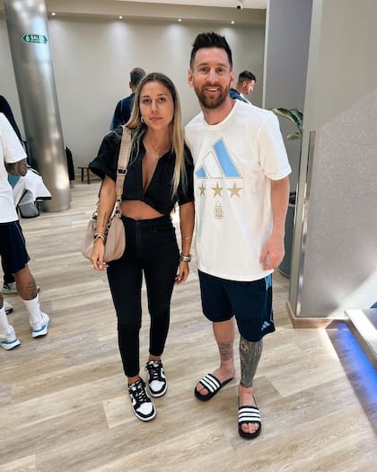 La foto de Angi Olivera junto a Lionel Messi
