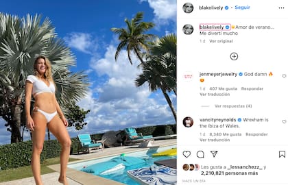 La foto de Blake Lively en la que Ryan Reynolds se hizo presente