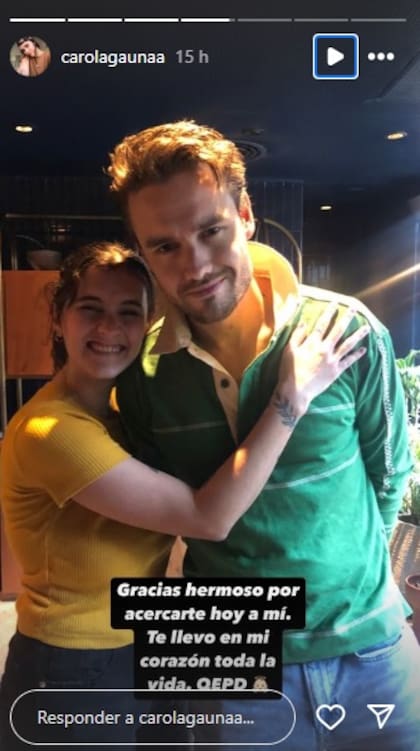 La foto de Carola, la persona que habría visto por última vez con vida a Liam Payne