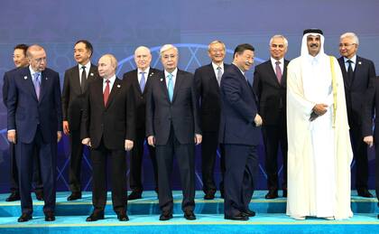 La "foto de familia" de los líderes reunidos en la cumbre regional en Kazajistán