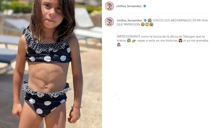 La foto de Francesca, la hija menor de Cinthia Fernández, que provocó polémica