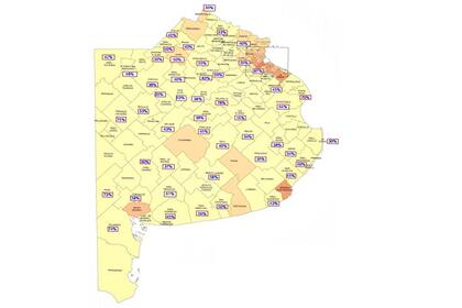 La foto de los distintos municipios relevados de la provincia de Buenos Aires