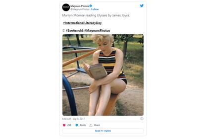 La foto de Marilyn Monroe leyendo Ulises de James Joyce