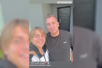 La foto de Maxi López junto a Valentino que compartió el exfutbolista en su historia