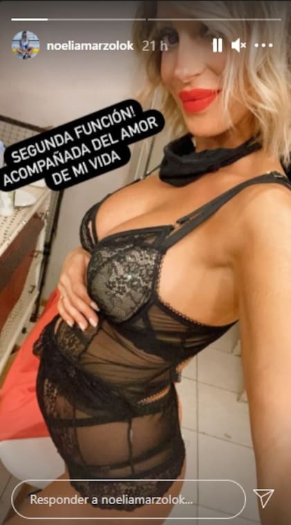 La foto de Noelia Marzol mostrando su panza