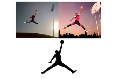 La foto de Rentmeester , la de Nike y el logo del Jumpman