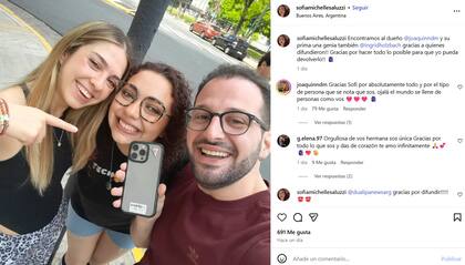La foto de Sofía y los dueños del celular