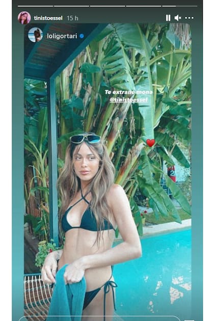 La foto de Tini Stoessel que sorprendió a sus seguidores: bikini negra cruzada y anteojos a juego