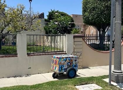 La foto del carrito de helados se hizo viral y generó la participación comunitaria