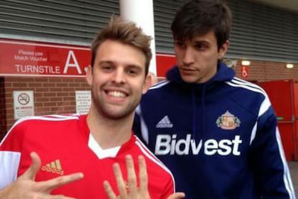 La foto del hincha burlando a Vergini