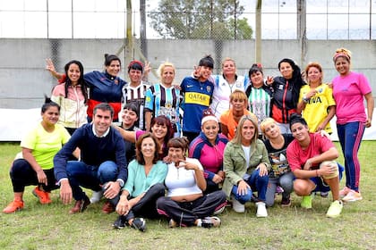 La foto final tras el partido