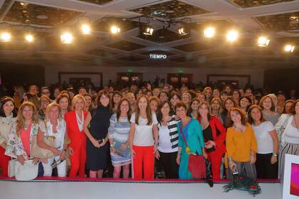 La foto grupal con el púiblico