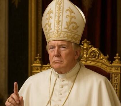 La foto hecha con IA que posteó Trump.