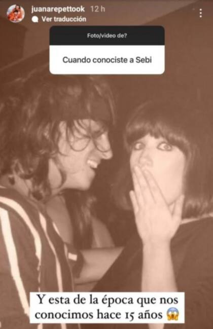 La foto inédita de Juana y su pareja cuando se conocieron. Fuente: Instagram