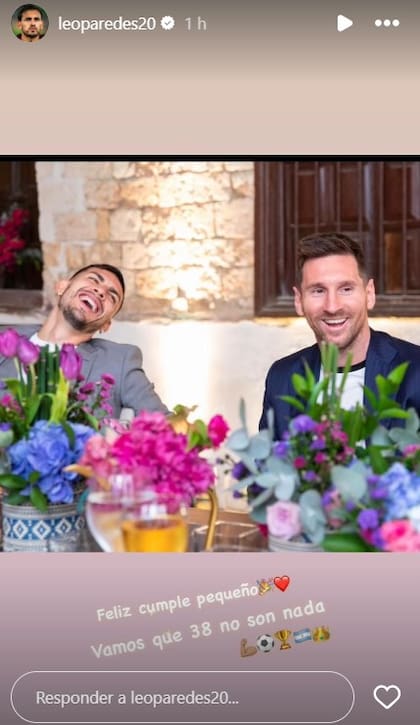 La foto informal que eligió Paredes para celebrar el natalicio de la Pulga