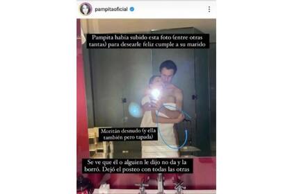 La foto íntima que publicó Pampita y después borró