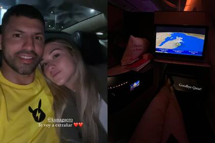 La foto junto al Kun Agüero que compartió Sofía Calzetti en su historia