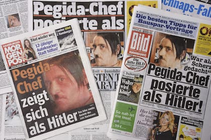 La foto llegó a la tapa de los diarios alemanes