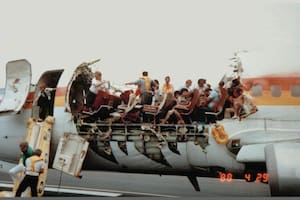 La foto más conocida del accidente, tomada por el pasajero Bob Nichols