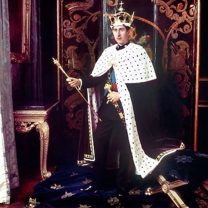 La foto oficial del Príncipe Carlos de Gales, en 1969